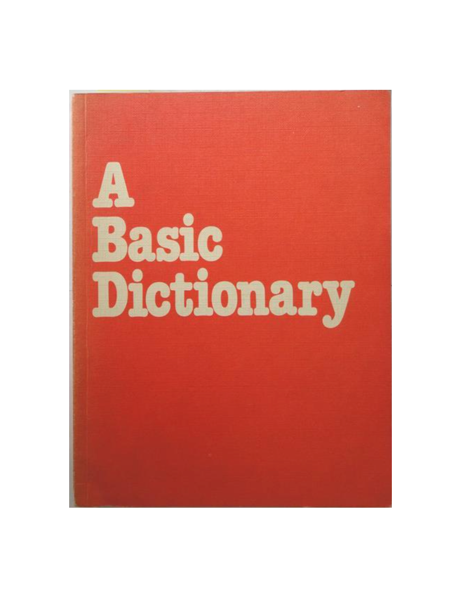 A Basic Dictionary