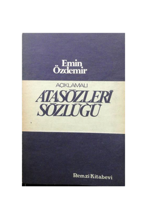 Açıklamalı Atasözleri Sözlüğü