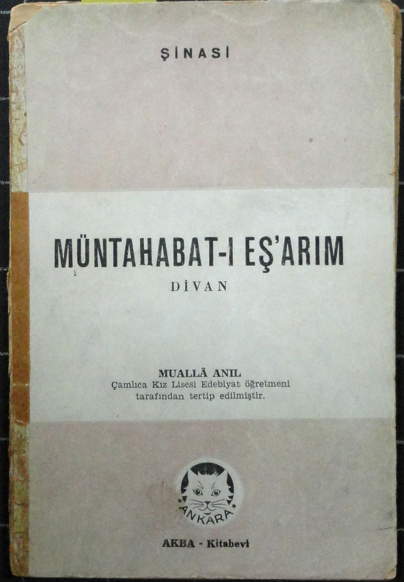 Şinasi Müntahabat-ı Eş'arım