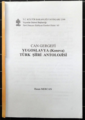 Can Gergefi<br>Yugoslavya (Kosova) Türk Şiiri Antolojisi