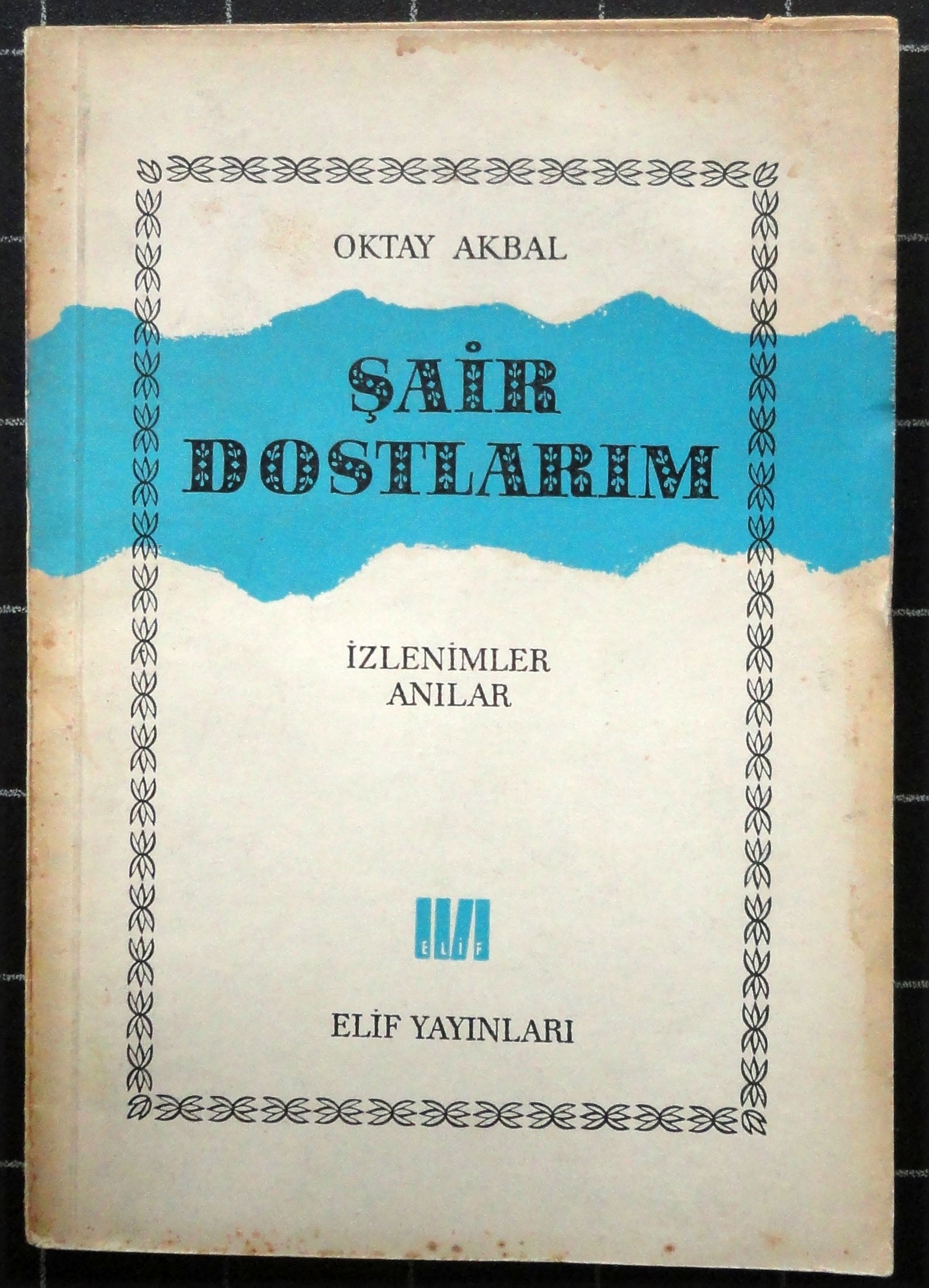 Şair Dostlarım İzlenimler Anılar