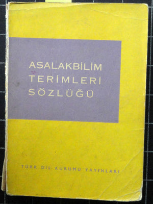 Asalakbilim Terimleri Sözlüğü
