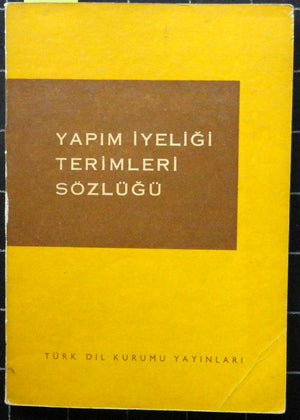 Yapım İyeliği Terimleri Sözlüğü