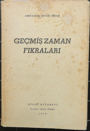 Geçmiş Zaman Fıkraları<br>(İlk baskı)
