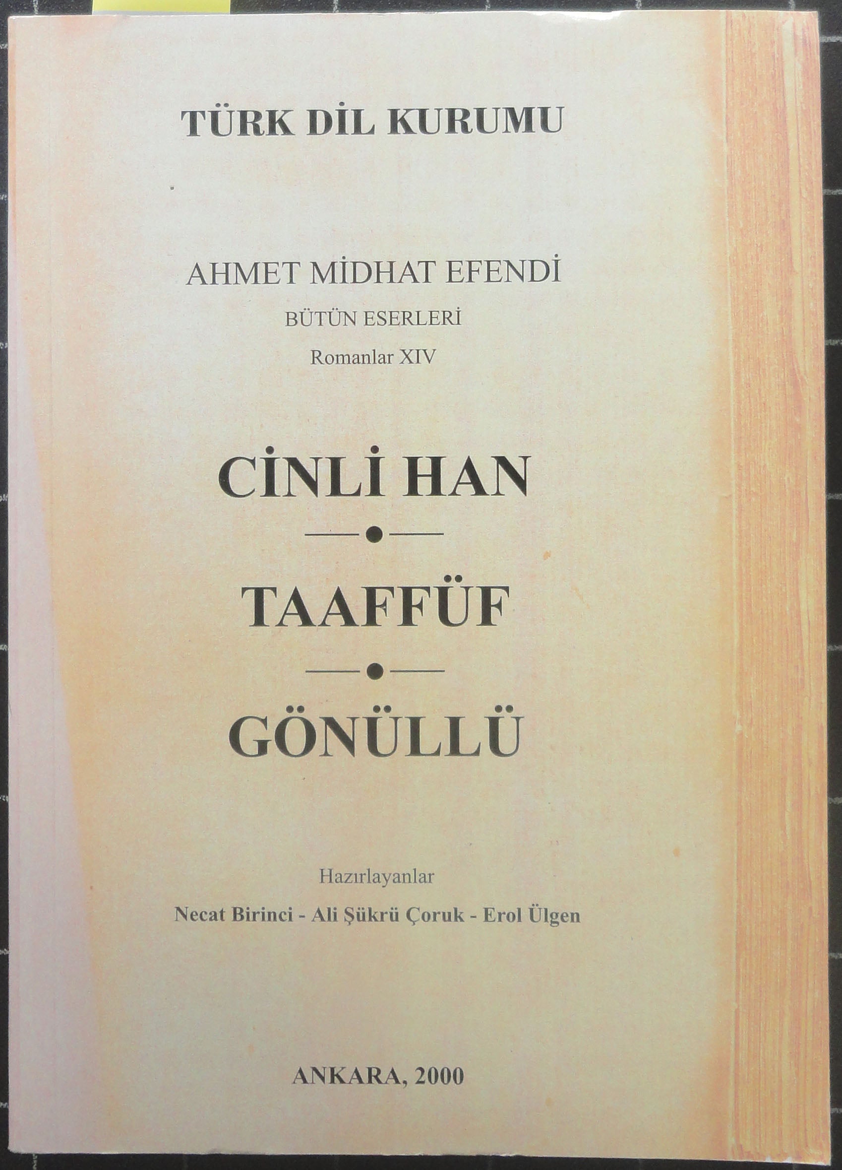 Cinli Han-Taaffüf-Gönüllü<br>Bütün Eserleri Romanlar  XIV