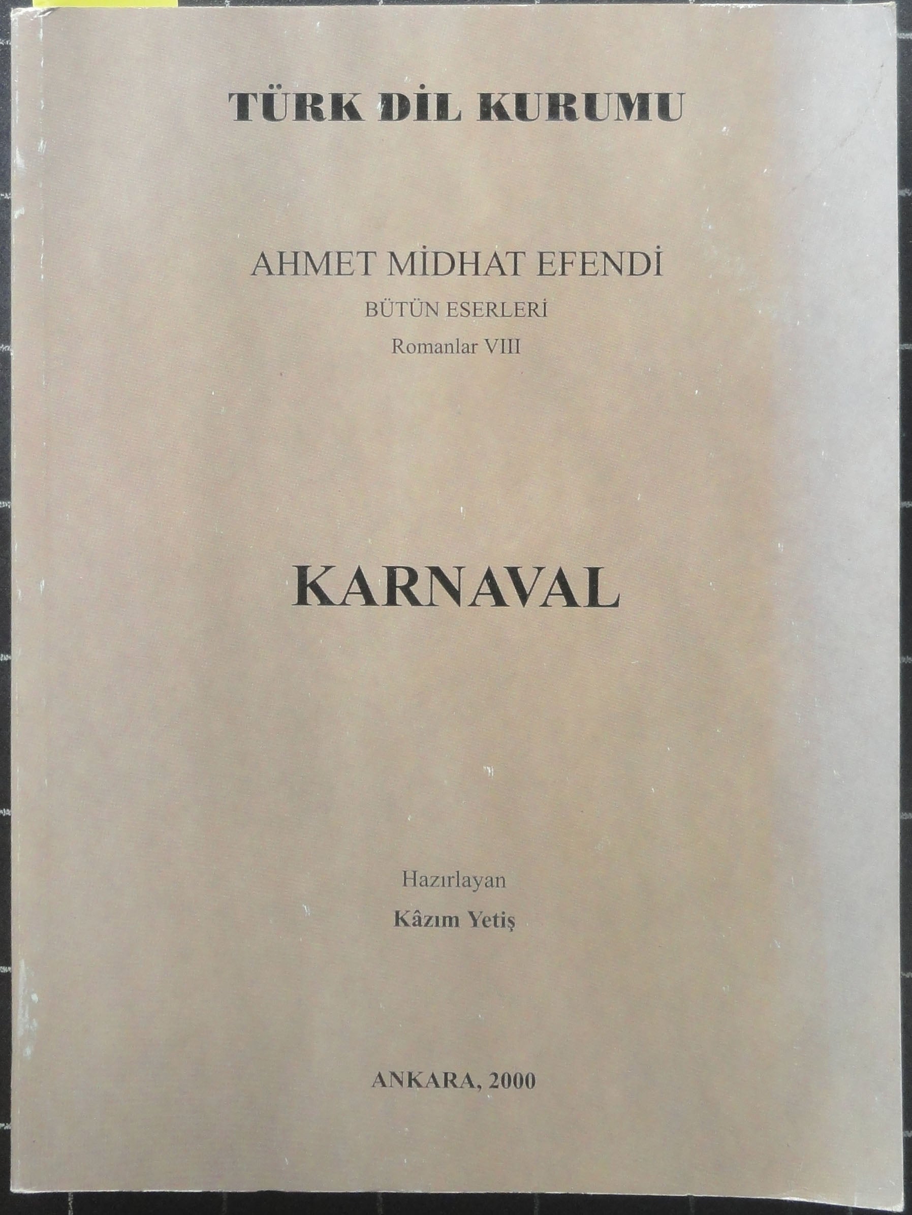 Karnaval<br>Bütün Eserleri Romanlar  VIII