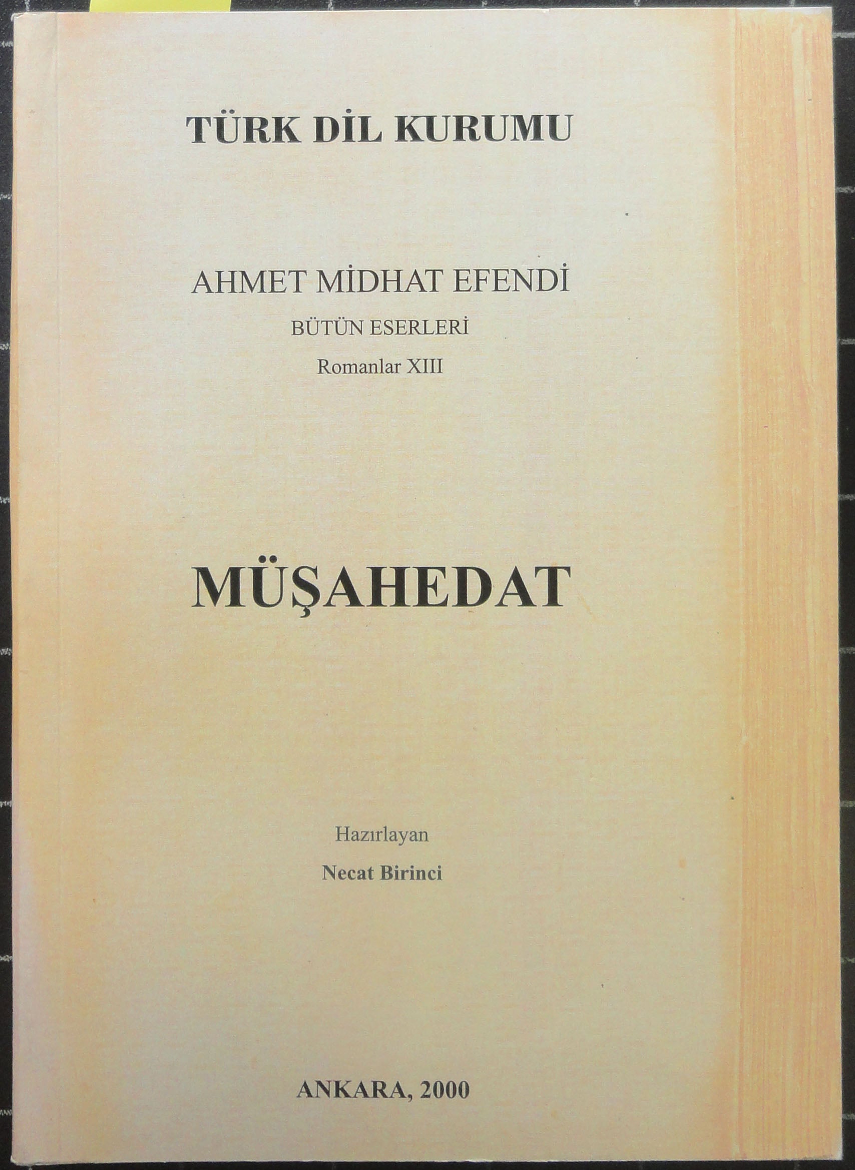Müşahedat<br>Bütün Eserleri Romanlar  XIII