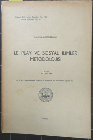 Le Play ve Sosyal İlimler Metodolojisi