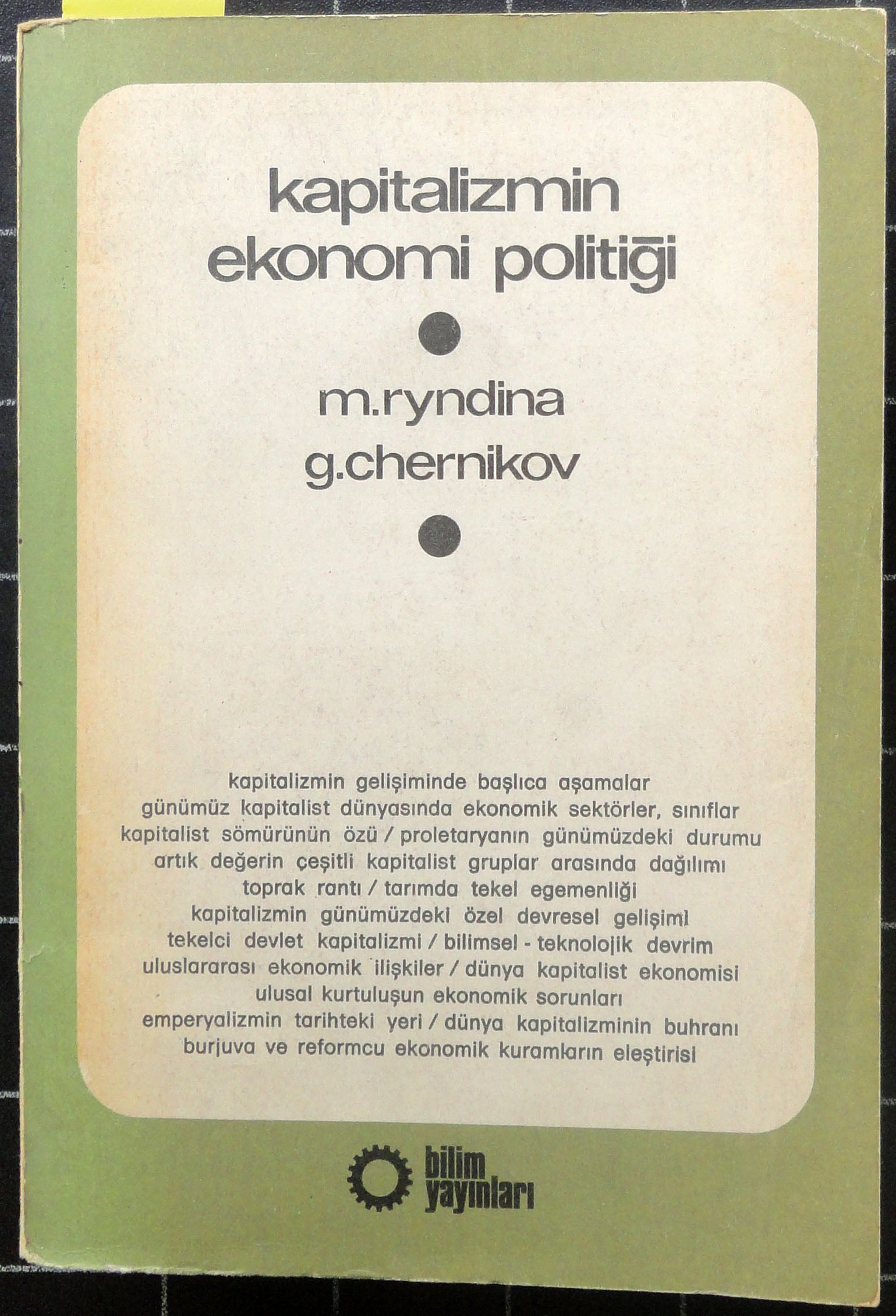 Kapitalizmin Ekonomi Politiği