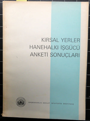Kırsal Yerler Hanehalkı İşgücü Anketi Sonuçları