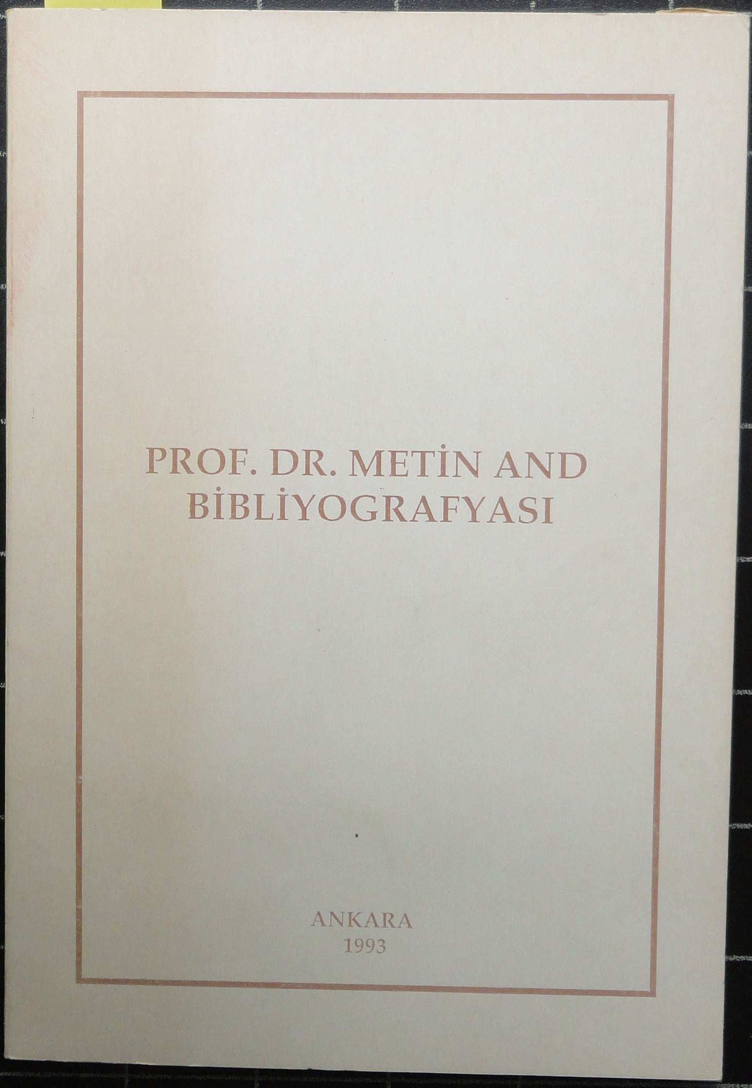Metin And Bibliyografyası