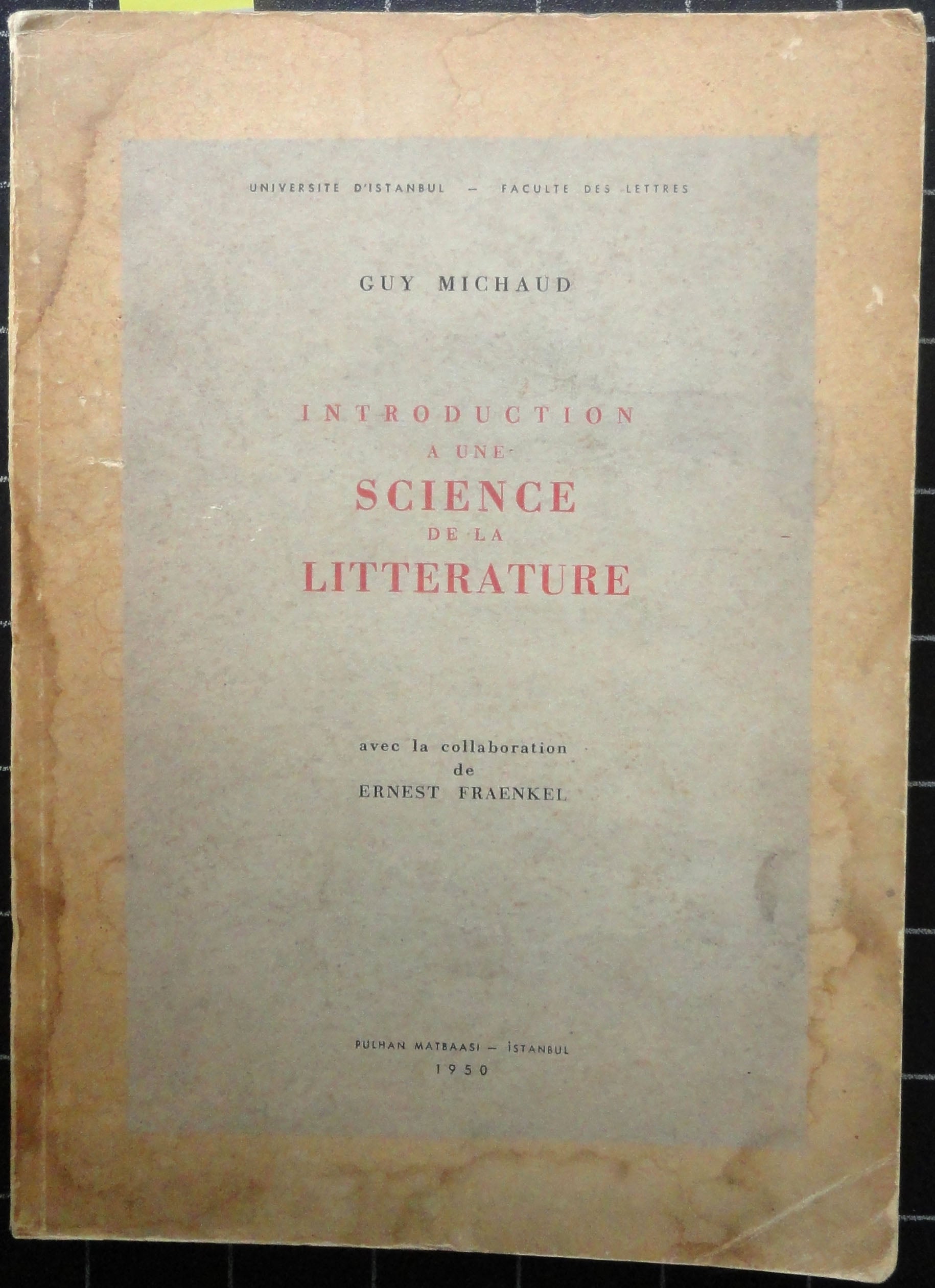 Introduction A Une Science De La Litterature