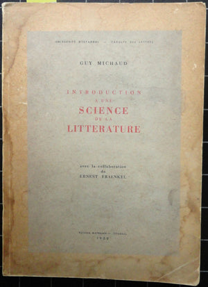Introduction A Une Science De La Litterature