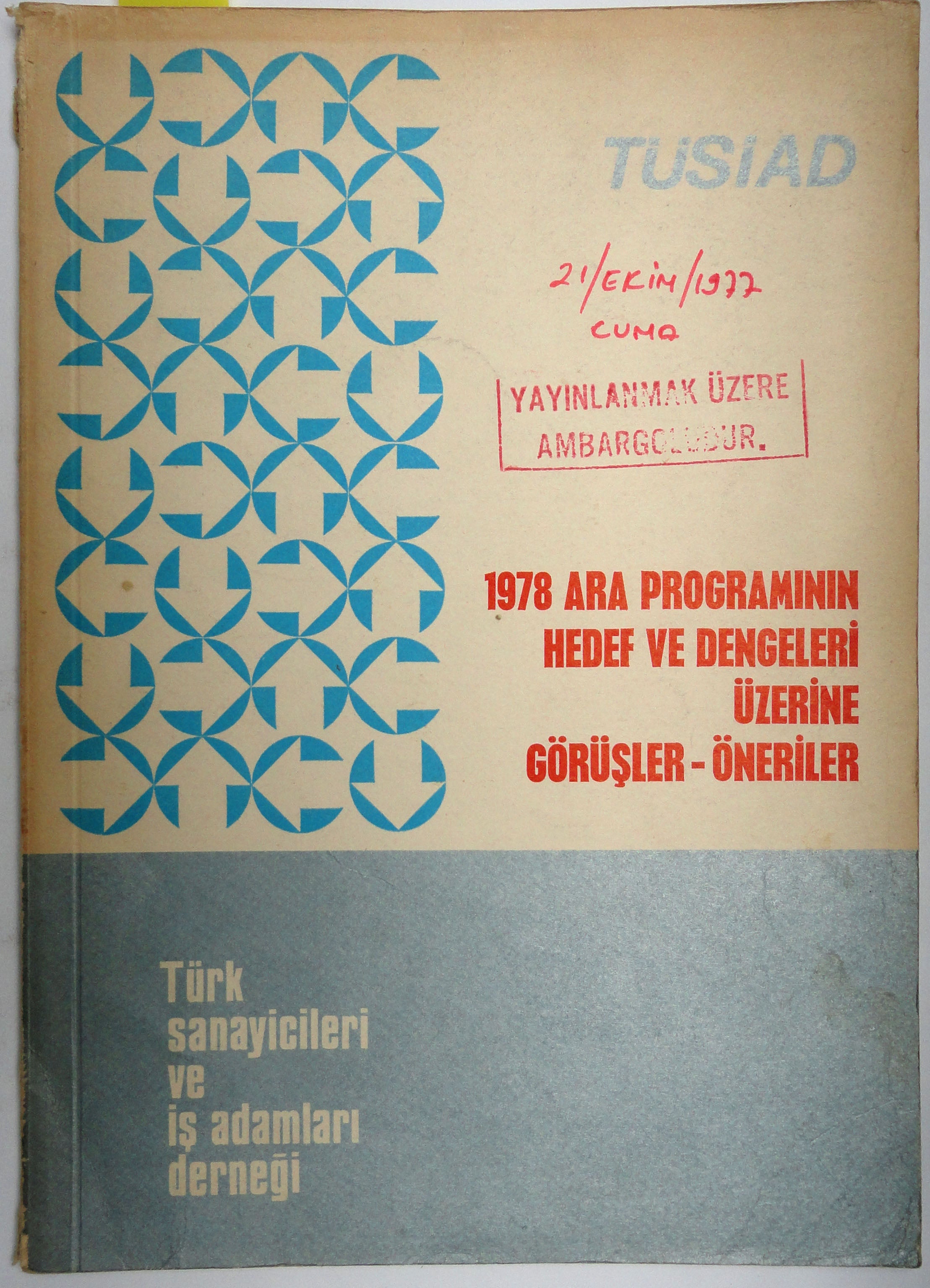 1978 Ara Programın Hedef ve Dengeleri Üzerine Görüşler-Öneriler
