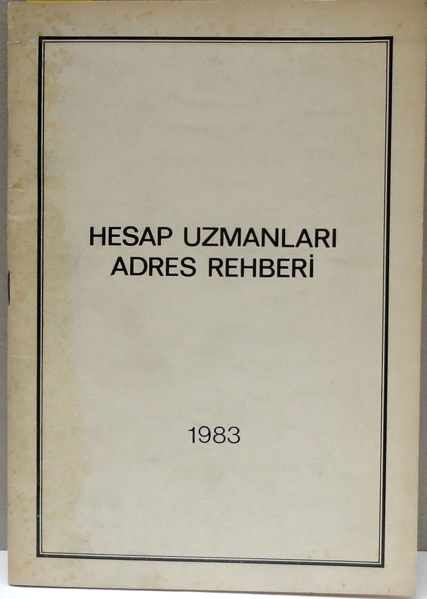 Hesap Uzmanları Adres Rehberi 1983