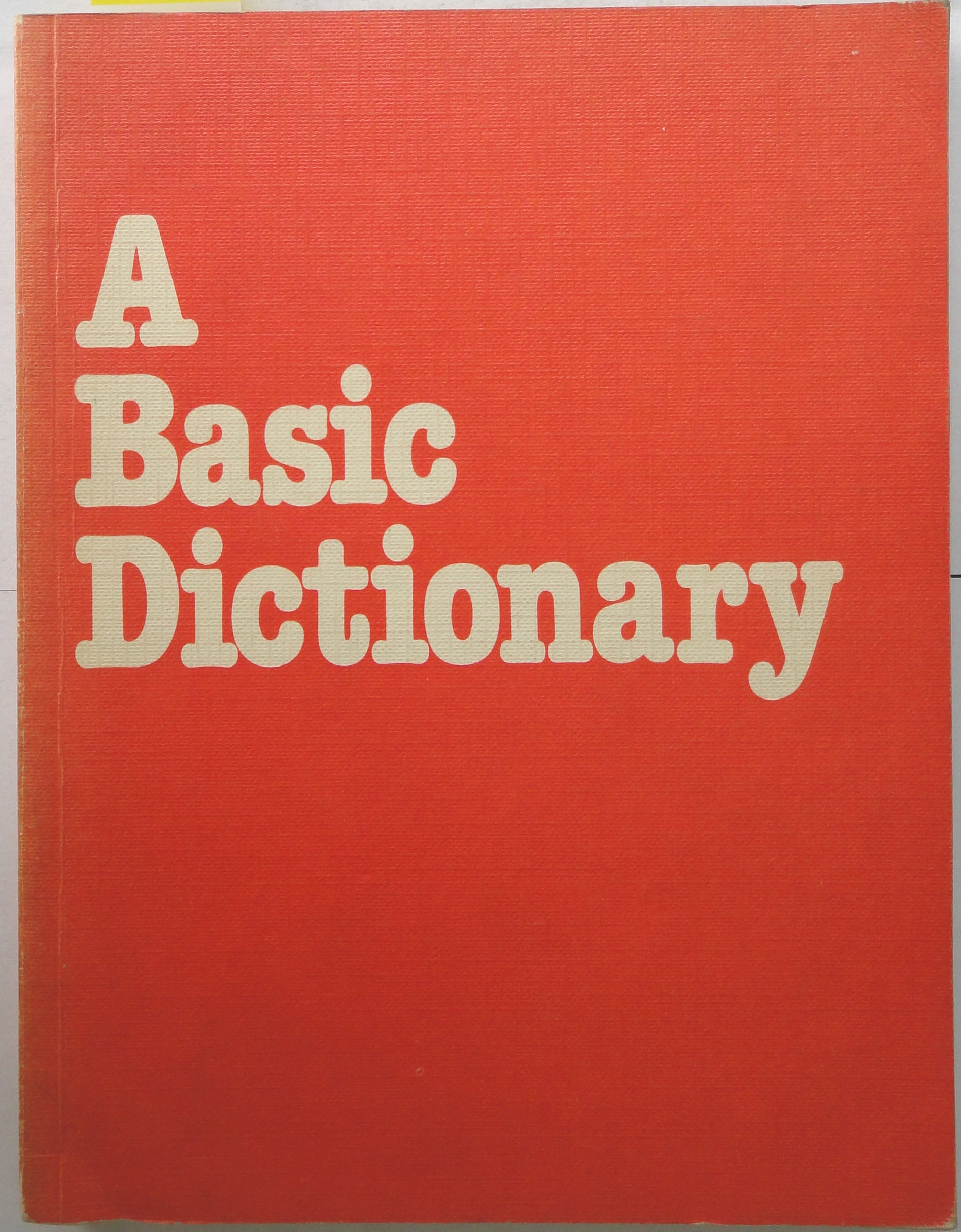 A Basic Dictionary