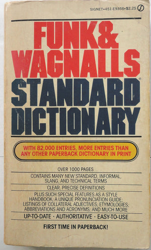 Funk Wagnalls Standard Dictionary