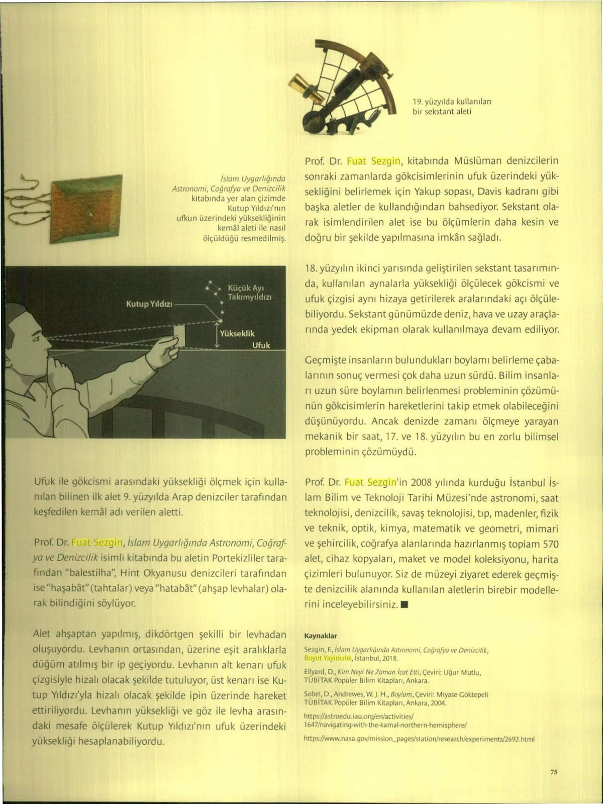 Fuat Sezgin gazete haberi